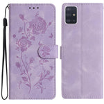 Custodia per telefono in pelle con motivo a rilievo di rose, For Samsung Galaxy A51, For Samsung Galaxy A20e