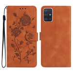 Custodia per telefono in pelle con motivo a rilievo di rose, For Samsung Galaxy A51, For Samsung Galaxy A20e