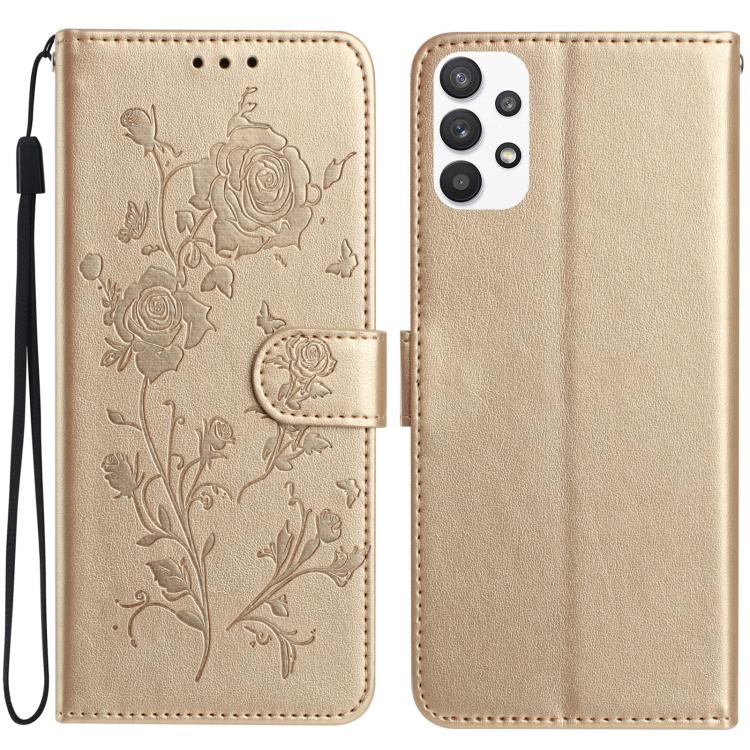 Custodia per telefono in pelle con motivo a rilievo di rose, For Samsung Galaxy A52, For Samsung Galaxy A32 5G