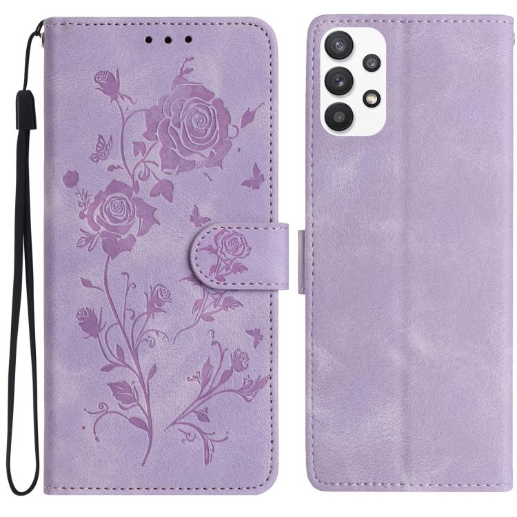 Custodia per telefono in pelle con motivo a rilievo di rose, For Samsung Galaxy A53, For Samsung Galaxy A73
