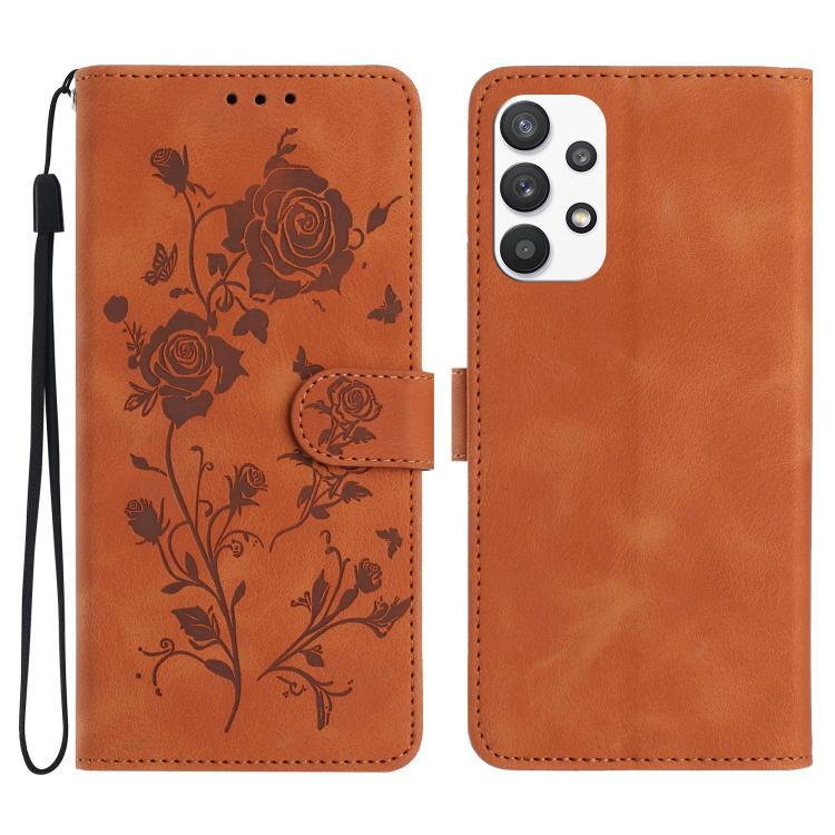 Custodia per telefono in pelle con motivo a rilievo di rose, For Samsung Galaxy A53, For Samsung Galaxy A73