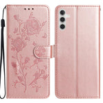 Custodia per telefono in pelle con motivo a rilievo di rose, For Samsung Galaxy A34, For Samsung Galaxy A54