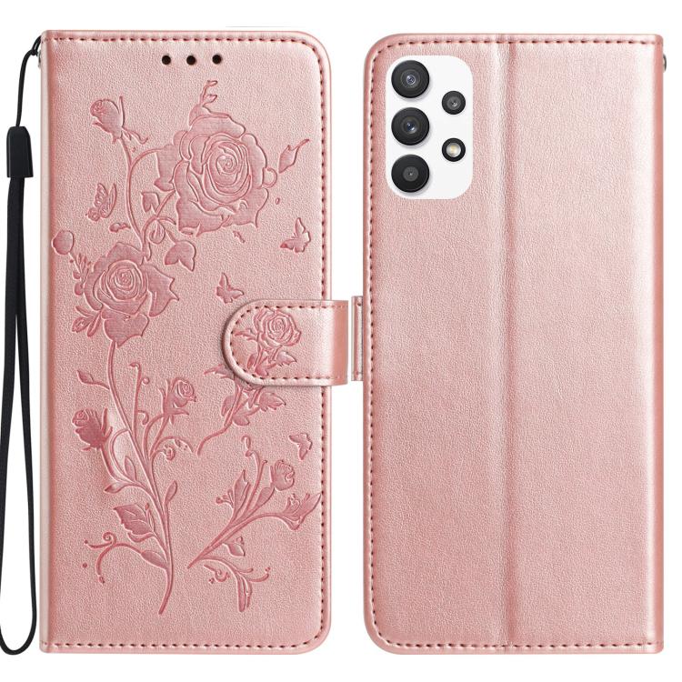 Custodia per telefono in pelle con motivo a rilievo di rose, For Samsung Galaxy A32, For Samsung Galaxy A72