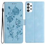 Custodia per telefono in pelle con motivo a rilievo di rose, For Samsung Galaxy A53, For Samsung Galaxy A73