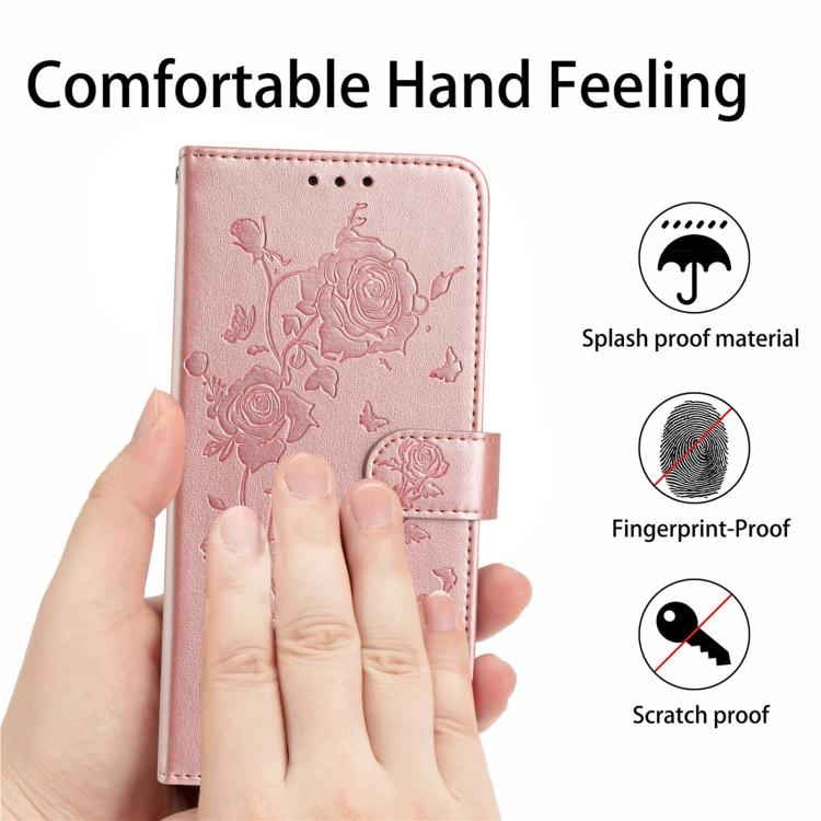 Custodia per telefono in pelle con motivo a rilievo di rose, For Samsung Galaxy A57 5G, For Samsung Galaxy A37 5G