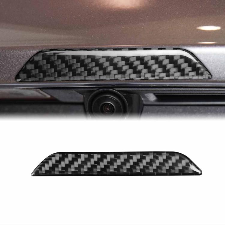 Adesivo decorativo con logo in fibra di carbonio per bagagliaio auto Tesla Model 3 / Y / S / X, Car Trunk Logo