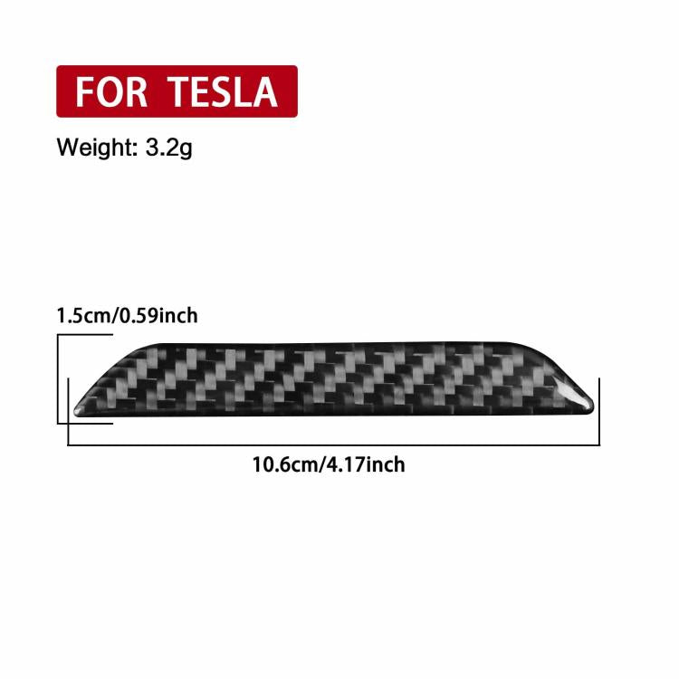 Adesivo decorativo con logo in fibra di carbonio per bagagliaio auto Tesla Model 3 / Y / S / X, Car Trunk Logo