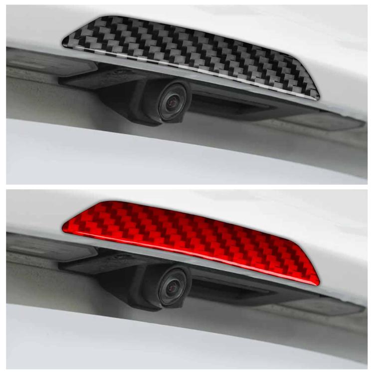 Adesivo decorativo con logo in fibra di carbonio per bagagliaio auto Tesla Model 3 / Y / S / X, Car Trunk Logo