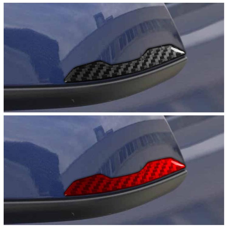 Per Tesla Model 3 / Y / S / X, set da 2 pezzi di adesivi decorativi anticollisione in fibra di carbonio per specchietti retrovisori auto., Car Rearview Mirror Anti-collision
