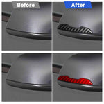 Per Tesla Model 3 / Y / S / X, set da 2 pezzi di adesivi decorativi anticollisione in fibra di carbonio per specchietti retrovisori auto., Car Rearview Mirror Anti-collision