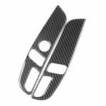 Per Tesla Model 3 2023 - Set di 2 adesivi decorativi in fibra di carbonio per il pannello di regolazione del sedile dell'auto., 2pcs/Set Car Seat Adjustment Panel, Left Drive, 2pcs/Set Car Seat Adjustment Panel, Right Drive
