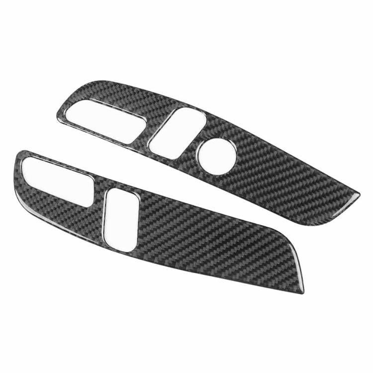 Per Tesla Model 3 2023 - Set di 2 adesivi decorativi in fibra di carbonio per il pannello di regolazione del sedile dell'auto., 2pcs/Set Car Seat Adjustment Panel, Left Drive, 2pcs/Set Car Seat Adjustment Panel, Right Drive