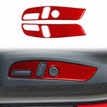 Per Tesla Model 3 2023 - Set di 2 adesivi decorativi in fibra di carbonio per il pannello di regolazione del sedile dell'auto., 2pcs/Set Car Seat Adjustment Panel, Left Drive, 2pcs/Set Car Seat Adjustment Panel, Right Drive
