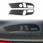 Per Tesla Model 3 2023 - Set di 2 adesivi decorativi in fibra di carbonio per il pannello di regolazione del sedile dell'auto., 2pcs/Set Car Seat Adjustment Panel, Left Drive, 2pcs/Set Car Seat Adjustment Panel, Right Drive