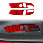 Per Tesla Model 3 2023 - Set di 2 adesivi decorativi in fibra di carbonio per il pannello di regolazione del sedile dell'auto., 2pcs/Set Car Seat Adjustment Panel, Left Drive, 2pcs/Set Car Seat Adjustment Panel, Right Drive