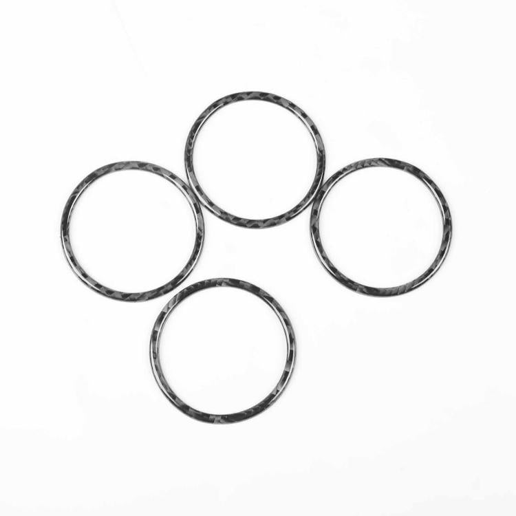 Set di 4 anelli decorativi in fibra di carbonio per mozzo ruota auto Tesla Model 3 / Y, Car Wheel Hub