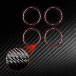 Set di 4 anelli decorativi in fibra di carbonio per mozzo ruota auto Tesla Model 3 / Y, Car Wheel Hub
