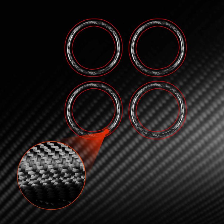 Set di 4 anelli decorativi in fibra di carbonio per mozzo ruota auto Tesla Model 3 / Y, Car Wheel Hub