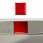 Adesivo decorativo in fibra di carbonio per il pulsante delle luci di emergenza dell'auto, compatibile con Tesla Model 3 2019-2022 / Model Y 2019-2024., For Tesla Model 3 2019-2022 / Model Y 2019-2024 Car Emergency Light Button