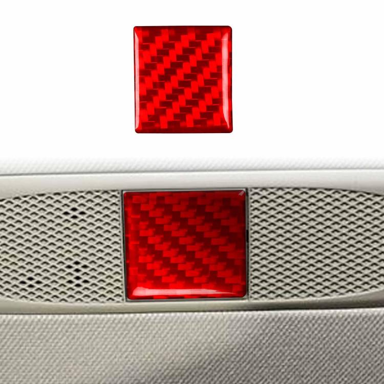 Adesivo decorativo in fibra di carbonio per il pulsante delle luci di emergenza dell'auto, compatibile con Tesla Model 3 2019-2022 / Model Y 2019-2024., For Tesla Model 3 2019-2022 / Model Y 2019-2024 Car Emergency Light Button