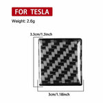 Adesivo decorativo in fibra di carbonio per il pulsante delle luci di emergenza dell'auto, compatibile con Tesla Model 3 2019-2022 / Model Y 2019-2024., For Tesla Model 3 2019-2022 / Model Y 2019-2024 Car Emergency Light Button