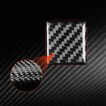 Adesivo decorativo in fibra di carbonio per il pulsante delle luci di emergenza dell'auto, compatibile con Tesla Model 3 2019-2022 / Model Y 2019-2024., For Tesla Model 3 2019-2022 / Model Y 2019-2024 Car Emergency Light Button