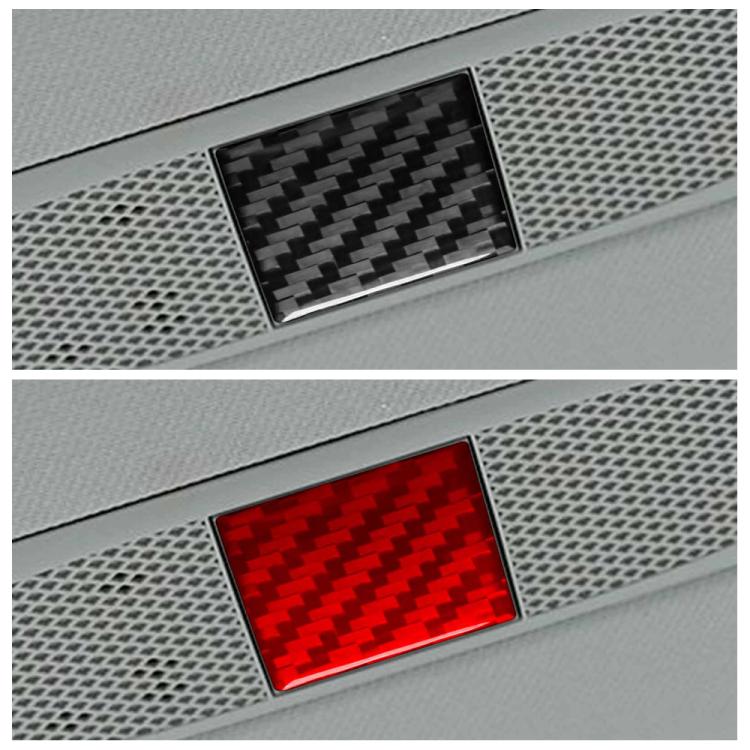 Adesivo decorativo in fibra di carbonio per il pulsante delle luci di emergenza dell'auto, compatibile con Tesla Model 3 2019-2022 / Model Y 2019-2024., For Tesla Model 3 2019-2022 / Model Y 2019-2024 Car Emergency Light Button