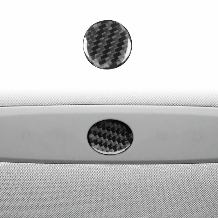 Adesivo decorativo in fibra di carbonio per il pulsante delle luci di emergenza dell'auto, per Tesla Model 3 2023., For Tesla Model 3 2023- Car Emergency Light Button
