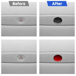 Adesivo decorativo in fibra di carbonio per il pulsante delle luci di emergenza dell'auto, per Tesla Model 3 2023., For Tesla Model 3 2023- Car Emergency Light Button