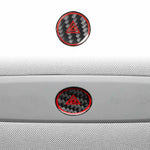 Pulsante per luci di emergenza auto in fibra di carbonio con etichetta adesiva decorativa per Tesla Model 3 2023., Car Emergency Light Button, Car Emergency Light Button with Label