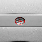 Pulsante per luci di emergenza auto in fibra di carbonio con etichetta adesiva decorativa per Tesla Model 3 2023., Car Emergency Light Button, Car Emergency Light Button with Label