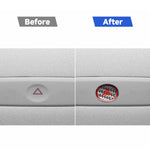 Pulsante per luci di emergenza auto in fibra di carbonio con etichetta adesiva decorativa per Tesla Model 3 2023., Car Emergency Light Button, Car Emergency Light Button with Label