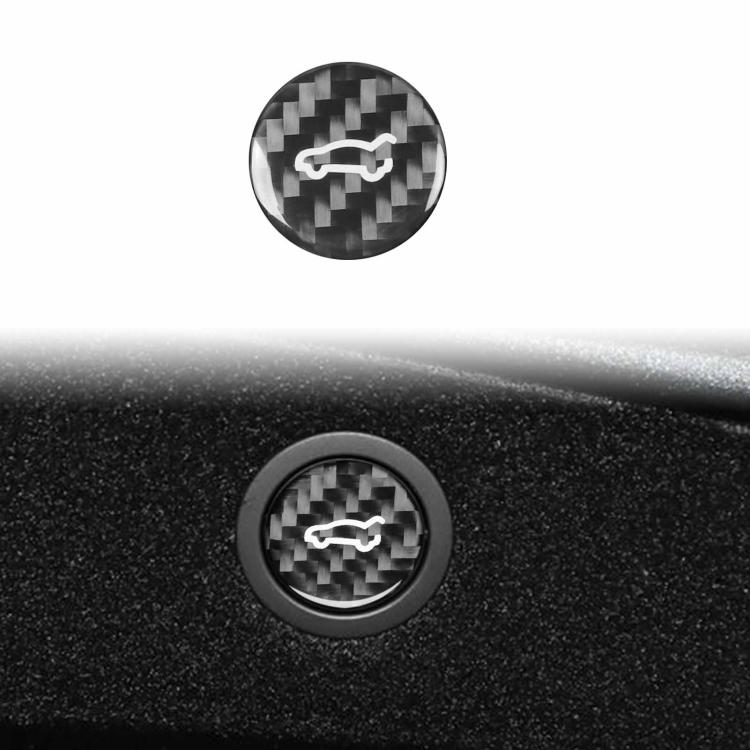 Adesivo decorativo in fibra di carbonio per il pulsante del bagagliaio dell'auto Tesla Model 3 2023+ / Y New Edition 2025+, For Tesla Model 3 2023+ / Y New Edition 2025+ Car Trunk Button