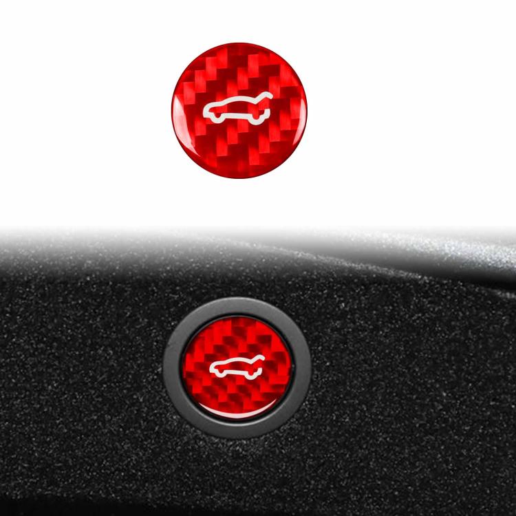 Adesivo decorativo in fibra di carbonio per il pulsante del bagagliaio dell'auto Tesla Model 3 2023+ / Y New Edition 2025+, For Tesla Model 3 2023+ / Y New Edition 2025+ Car Trunk Button