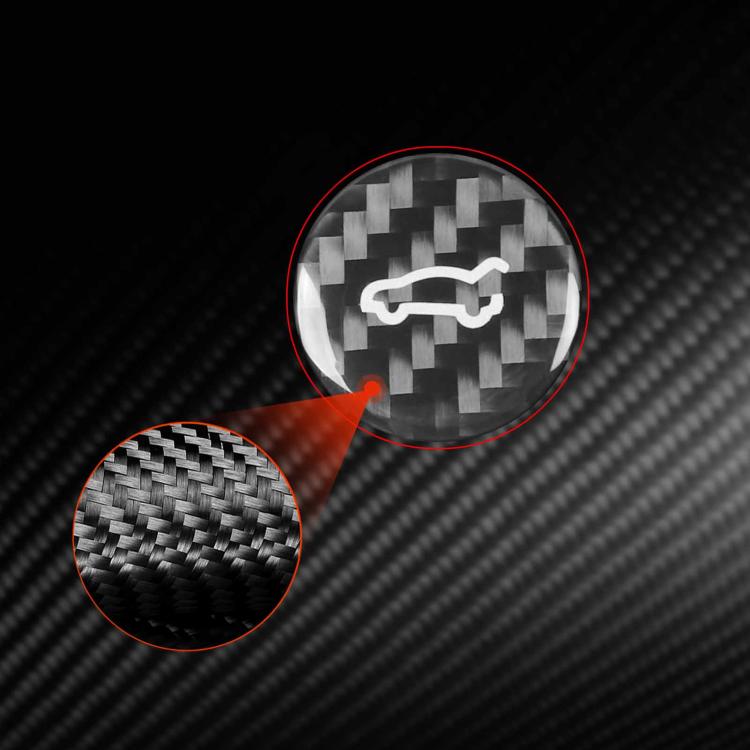 Adesivo decorativo in fibra di carbonio per il pulsante del bagagliaio dell'auto Tesla Model 3 2023+ / Y New Edition 2025+, For Tesla Model 3 2023+ / Y New Edition 2025+ Car Trunk Button