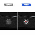 Adesivo decorativo in fibra di carbonio per il pulsante del bagagliaio dell'auto Tesla Model 3 2023+ / Y New Edition 2025+, For Tesla Model 3 2023+ / Y New Edition 2025+ Car Trunk Button