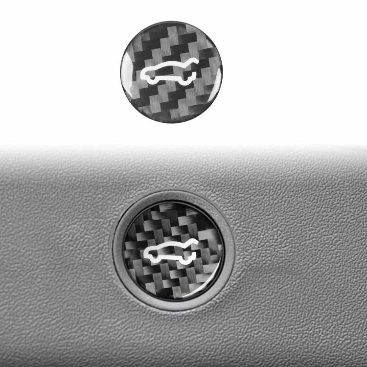 Adesivo decorativo in fibra di carbonio per il pulsante del bagagliaio della Tesla Model 3 2019-2023 / Y 2019-2024, For Tesla Model 3 2019-2023 / Y 2019-2024 Car Trunk Button