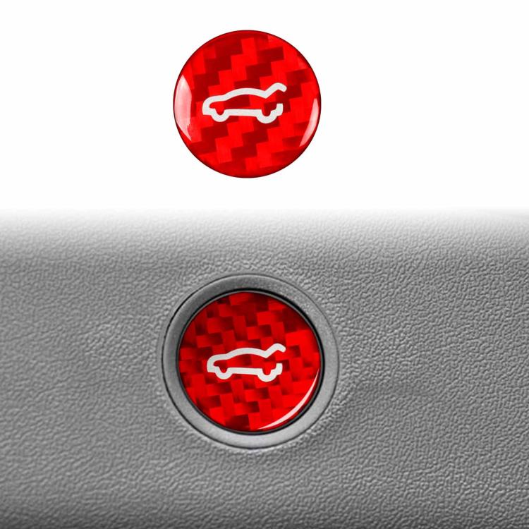 Adesivo decorativo in fibra di carbonio per il pulsante del bagagliaio della Tesla Model 3 2019-2023 / Y 2019-2024, For Tesla Model 3 2019-2023 / Y 2019-2024 Car Trunk Button