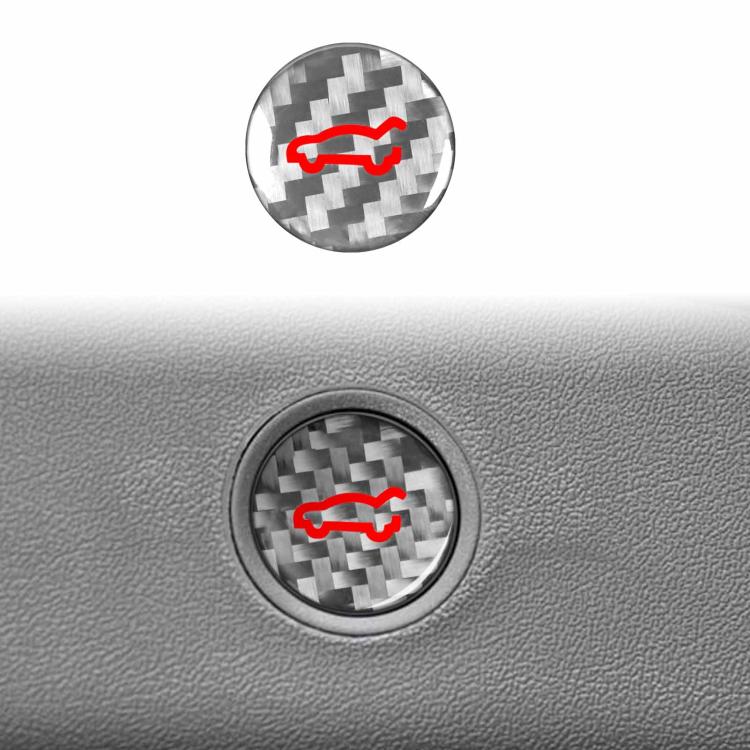 Adesivo decorativo in fibra di carbonio per il pulsante del bagagliaio della Tesla Model 3 2019-2023 / Y 2019-2024, For Tesla Model 3 2019-2023 / Y 2019-2024 Car Trunk Button