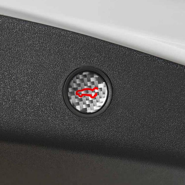Adesivo decorativo in fibra di carbonio per il pulsante del bagagliaio della Tesla Model 3 2019-2023 / Y 2019-2024, For Tesla Model 3 2019-2023 / Y 2019-2024 Car Trunk Button