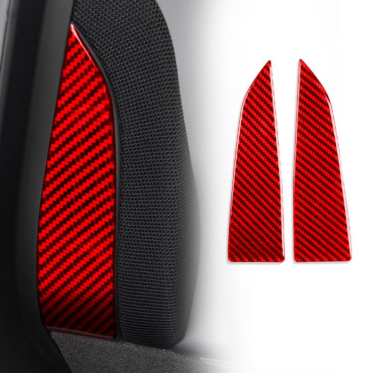 Per Tesla Model 3 2023 - Set di 2 adesivi decorativi in fibra di carbonio per montante A della portiera interna dell'auto, Car Interior Door A-Pillar