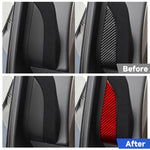 Per Tesla Model 3 2023 - Set di 2 adesivi decorativi in fibra di carbonio per montante A della portiera interna dell'auto, Car Interior Door A-Pillar