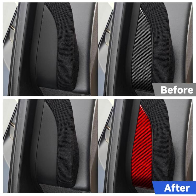 Per Tesla Model 3 2023 - Set di 2 adesivi decorativi in fibra di carbonio per montante A della portiera interna dell'auto, Car Interior Door A-Pillar