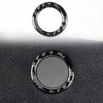 Adesivo decorativo in fibra di carbonio per la cornice del pulsante del bagagliaio della Tesla Model 3 2023., Car Trunk Button Frame