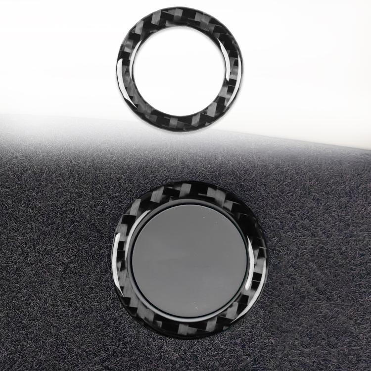 Adesivo decorativo in fibra di carbonio per la cornice del pulsante del bagagliaio della Tesla Model 3 2023., Car Trunk Button Frame