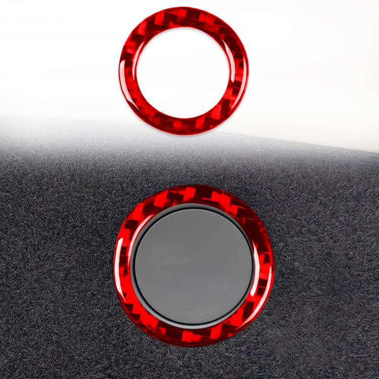 Adesivo decorativo in fibra di carbonio per la cornice del pulsante del bagagliaio della Tesla Model 3 2023., Car Trunk Button Frame