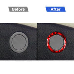 Adesivo decorativo in fibra di carbonio per la cornice del pulsante del bagagliaio della Tesla Model 3 2023., Car Trunk Button Frame