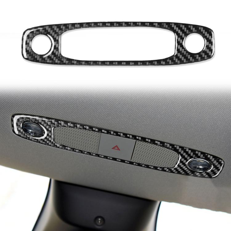 Adesivo decorativo in fibra di carbonio per pannello luci di lettura anteriori per Tesla Model 3 2017-2022 / Y 2020-2024, For Tesla Model 3 2017-2022 / Y 2020-2024 Car Front Reading Light Panel