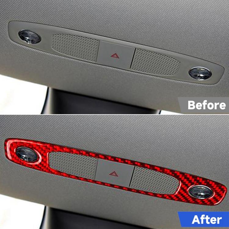 Adesivo decorativo in fibra di carbonio per pannello luci di lettura anteriori per Tesla Model 3 2017-2022 / Y 2020-2024, For Tesla Model 3 2017-2022 / Y 2020-2024 Car Front Reading Light Panel