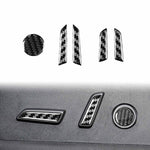 Per Tesla Model 3 2023 - Set di 5 adesivi decorativi in fibra di carbonio per pulsanti di regolazione del sedile auto., Car Seat Adjustment Button